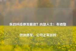 纵目科技停发薪资？内部人士：有调整但没停发，公司正常运转