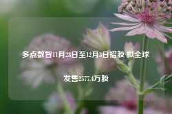 多点数智11月28日至12月3日招股 拟全球发售2577.4万股