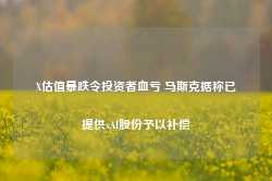 X估值暴跌令投资者血亏 马斯克据称已提供xAI股份予以补偿